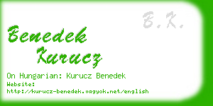 benedek kurucz business card